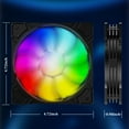 thumbnail image 5 of Elegant Choise PC Case Fans 120mm RGB Computer Fan Quiet Cooling, Black, 5 of 10