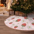 thumbnail image 5 of Sikiie Strawberry Floral Nativity Christmas Tree Skirt, Jesus Christian Winter Holiday Tree Mat Decoration(30-48IN)36", 5 of 6