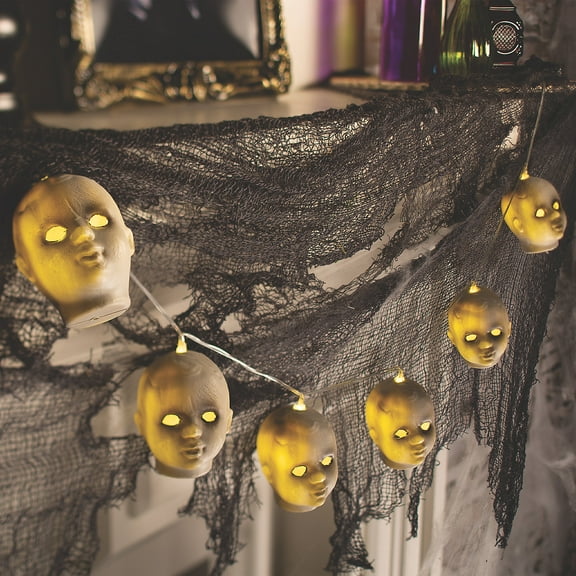 Doll Head String Lights Halloween Decoration, Home Decor, Halloween, 1 Pieces