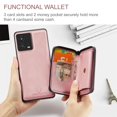 thumbnail image 4 of SaniMore Case for Motorola Moto S30 Pro 6.55" 2022, PU Leather Case Detachable Magnetic Zipper Wallet Card Slots Kickstand Wireless Charging Anti-drop Shockproof 360°Protection Case, Pink, 4 of 7