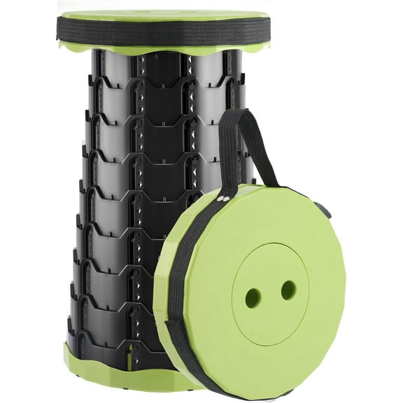 Upgraded Foldable Stool Thickened, Portable Collapsible Stool Retractable Stool for Fishing, Hiking Tours, BBQ, Parties, Outdoor Activities (Olive Green)