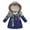 Navy, variant on 2-11 Years Winter Girls Coat Keep Warm Thicken Kids Jacket Hooded Zipper Princess Outerwear Long Sleeve Children Clothing