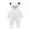 Z112-White, variant on Winter Fluffy Jumpsuit for Baby Boys Girls Snowsuit Winter Coat Solid Warm Long Sleeve Hooded Footed Romper Jumpsuit Outfits Clothes