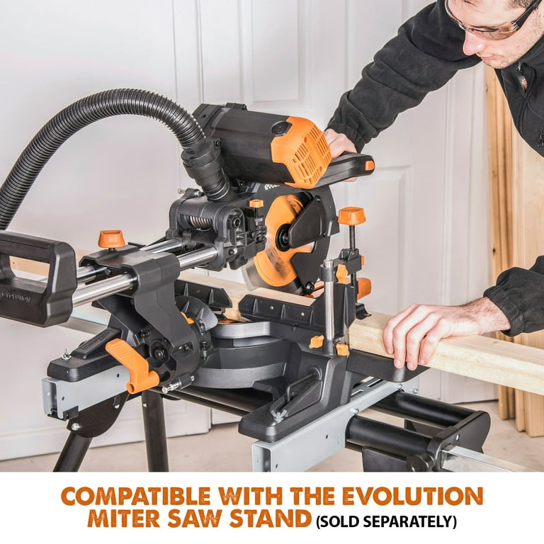 Evolution R255SMS DB Dual Bevel Sliding Miter Saw With 10 in