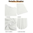 thumbnail image 6 of MOSHU Deep V Neck Womens Tops Curved Hem Shirts for Women Fashion Trendy Blouses Casual Loose Fit Tees Tops, 6 of 9