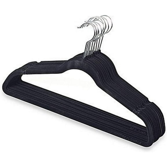 Only Hangers "Petite Size Black Velvet Suit Hangers - 25 Pack