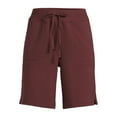 thumbnail image 3 of Athletic Works Women's and Women's Plus French Terry Bermuda Shorts, Sizes XS-4X, 3 of 5