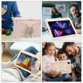 thumbnail image 3 of Compatible with iPad Pro 11 2022/2021/2020/2018/Air 4/Air 5, Case for Kids Boy Girl Gift, Cute Butterfly Wings Kickstand Shockproof Silicone Heavy Duty Rugged Cover with Shoulder Strap - Pink+Beige, 3 of 7