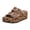 A-Brown84, variant on Women's Slippers Leopard Camo Print Cloth Slides Sandals Thick Sole Buckle Strap -On Outdoor Beach Casual Shoes
