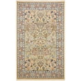 thumbnail image 1 of Unique Loom Tapis Design de Chasse Texturé Narenj 5' x 8' Rectangle Beige/bleu, 1 of 2