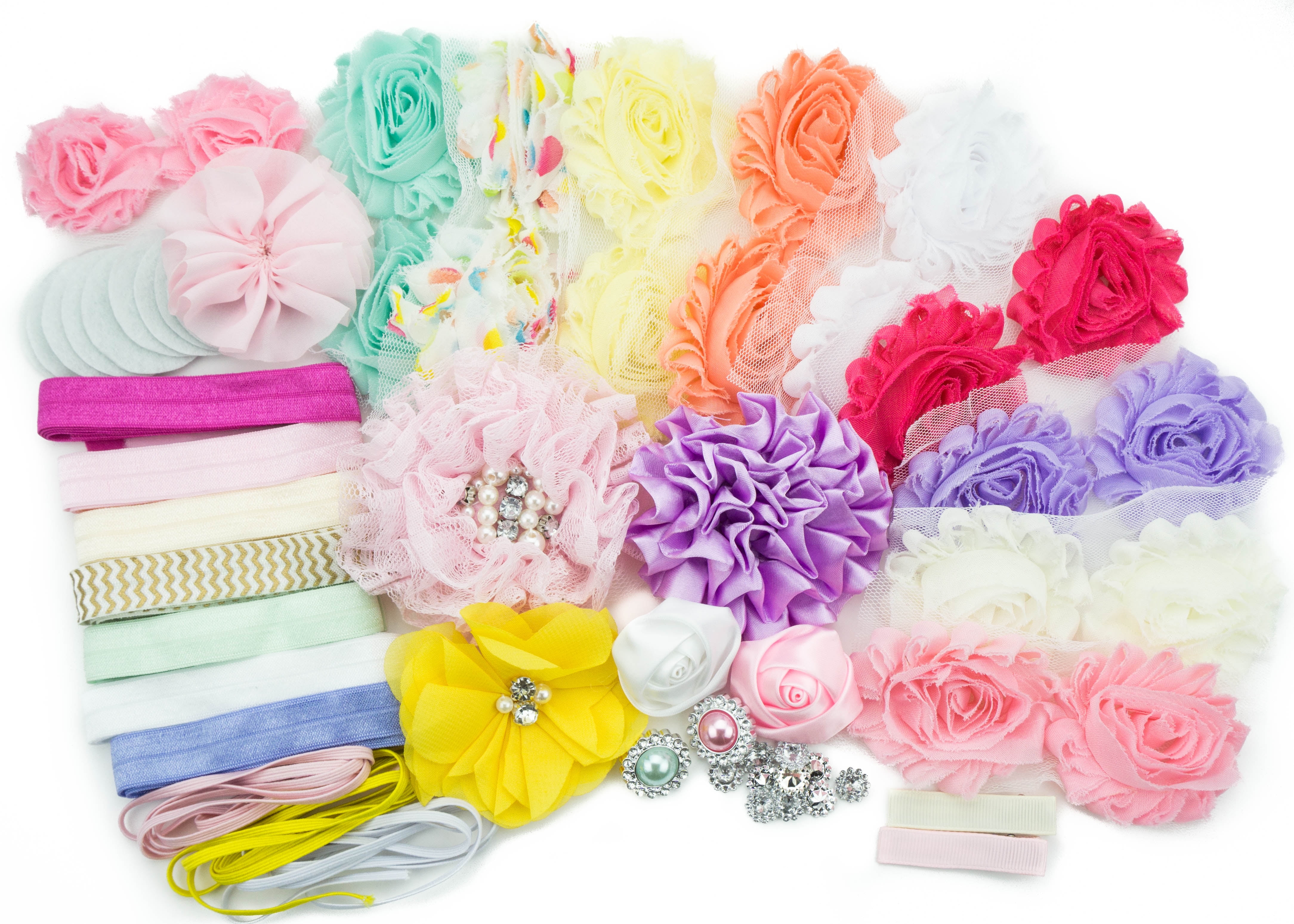 Baby Shower Games Party Supplies Station DIY Headband Kit by JLIKA - Make  20 Headbands and 2 Clips - DIY Hair Bow Kit - Pastel Collection -  