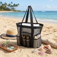 thumbnail image 4 of Fmbmuo Large Beach Tote Bags for Women with 9 Pockets, Mesh Travel Bags for Beach Pool Cruise Quick Dry, 4 of 4