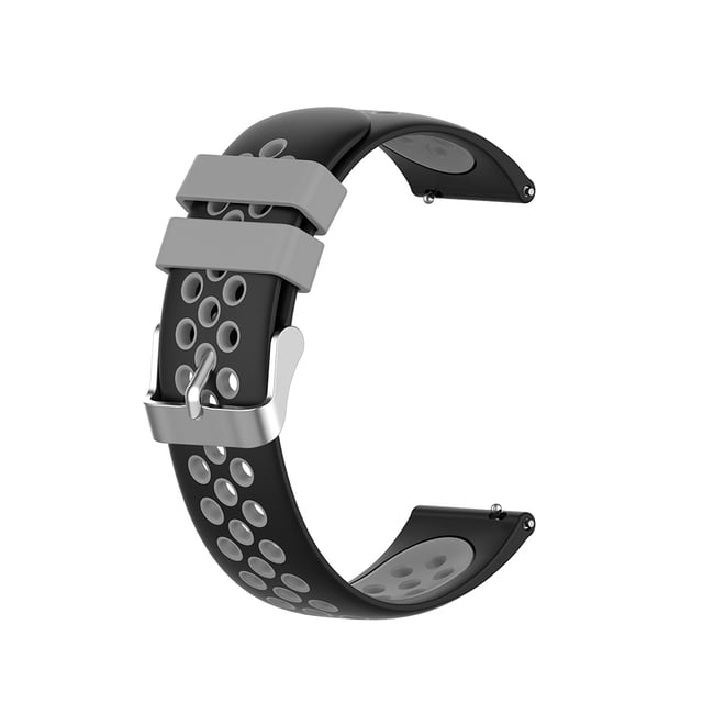 Injueey Correa transpirable deportiva de silicona de 5,5-8,5 pulgadas y 18mm para Mi Watch, de reloj inteligente, correa de repuesto para Relojes inteligentes gris oscuro