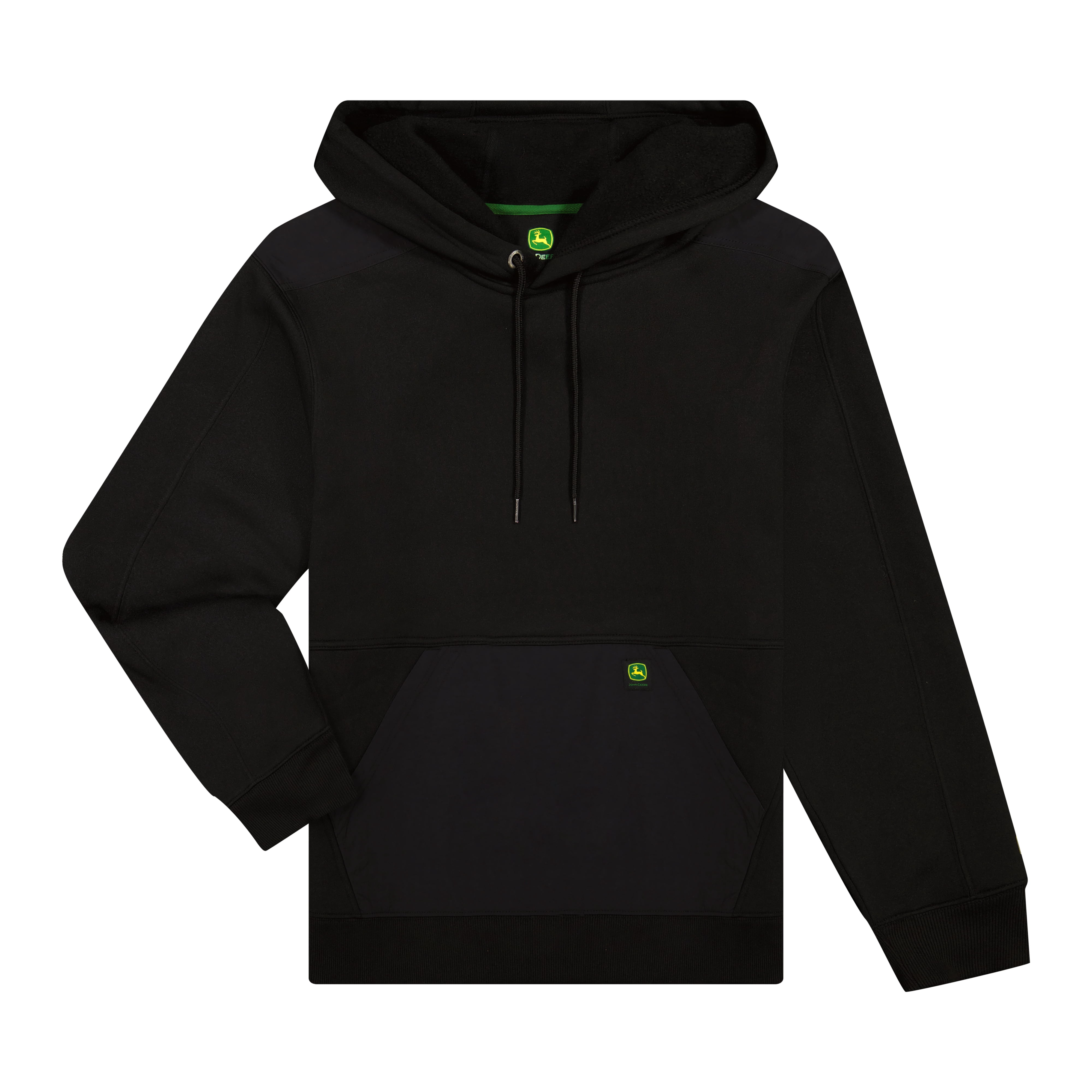 John Deere Men’s Reinforced Pull Over Fleece Hoodie With Nylon Trim, Sizes S-3XL