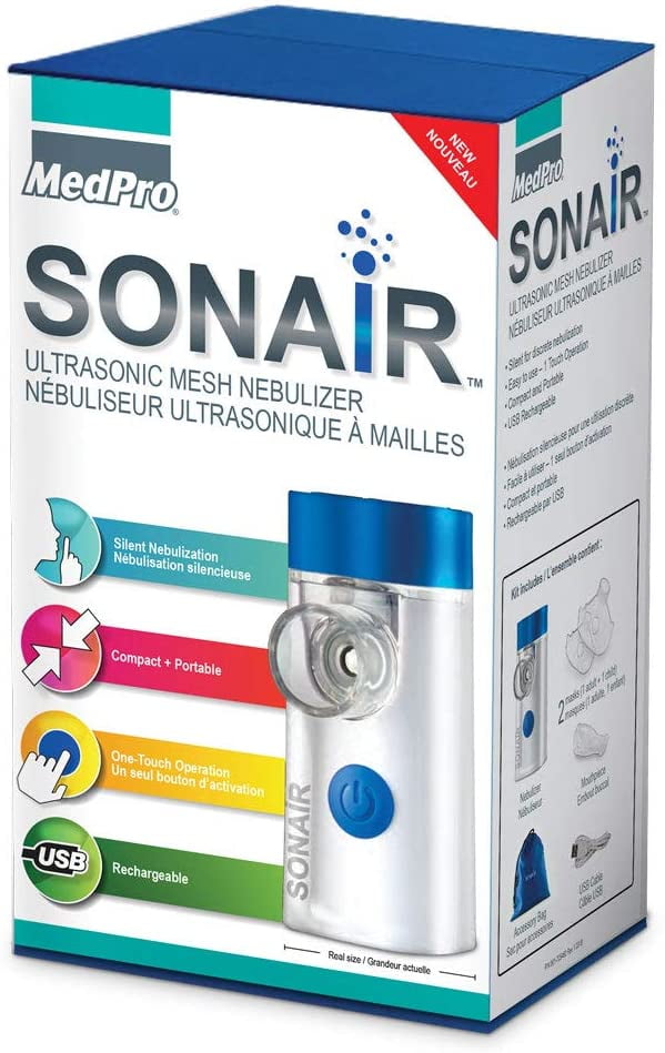 MedPro Sonair Portable Handheld Inhaler Ultrasonic Mesh Nebulizer
