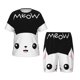 thumbnail image 1 of Balery Cat Meow Conjunto de Pijama Infantil de Manga Corta con Estampado – Ropa de Dormir de Algodón Suave-Large, 1 of 6
