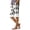 White_005, variant on Domuza Bermuda Shorts for Women Casual Knee Length Loose Fit Beach Shorts Summer Boho Striped Floral Print Athletic Shorts with Pocket Dark Blue L