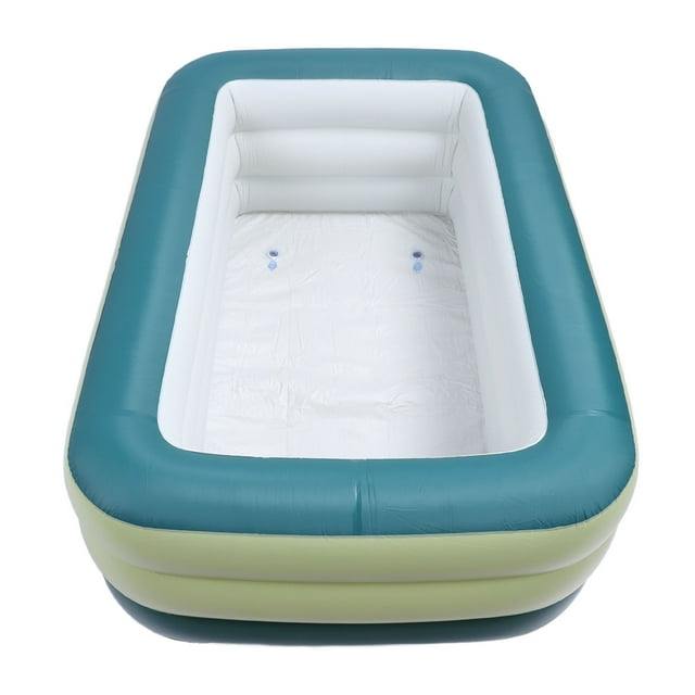 Inflatable Pool Blow Up Pool Inflatable Swimming Pool for Kids and Adults 118x72x22 Thickened PVC Family Outdoor Backyard Foldable with Pump