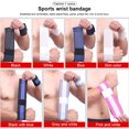thumbnail image 3 of Sport Wrist Bandage Adjustable Elaborate Compression Brace Wrap Gym Hand Bodybuilding Bar Sprain Support Body Recovery Pain Relief White, 3 of 7