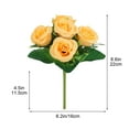 thumbnail image 3 of LiUMX Artificial Wedding Bouquet - 22x16cm Realistic Silk Bridal Flowers for Home Decor, Parties, Centerpieces - Romantic Home & Wedding Decoration, 3 of 5