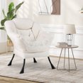 thumbnail image 2 of Costway Large Lazy Chair with Cozy Head Pillow Stylish Tufted Back & Seat Armrests Beige, 2 of 8