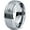 Grey Step Bevel Tungsten, variant on Tungsten Heart Compass Band Ring 8mm Men Women Comfort Fit Black Beveled Edge Brushed Polished