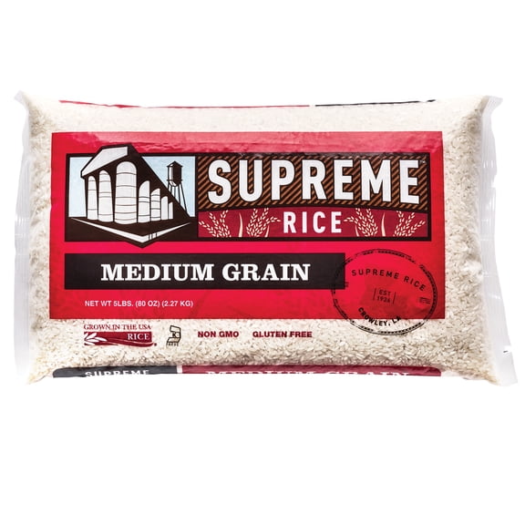 Supreme Rice 5lb Bag of White Medium Grain Rice