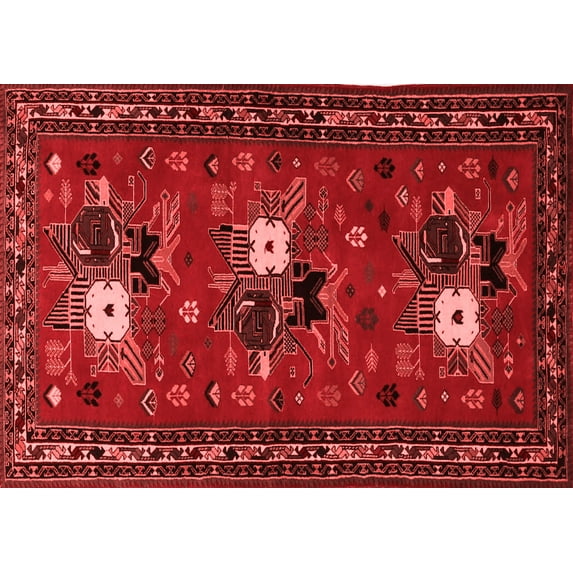 Ahgly Company Indoor Rectangle Persian Red Traditional Area Rugs, 2' x 4'