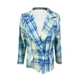 thumbnail image 3 of Fanxing Blazer Clearance Plaid Tweed Blazer Jacket for Women Casual Long Sleeve Double Breasted Lapel Office Fall Winter Coat with Pockets S,M,L,XL,XXL,XXXL, 3 of 4