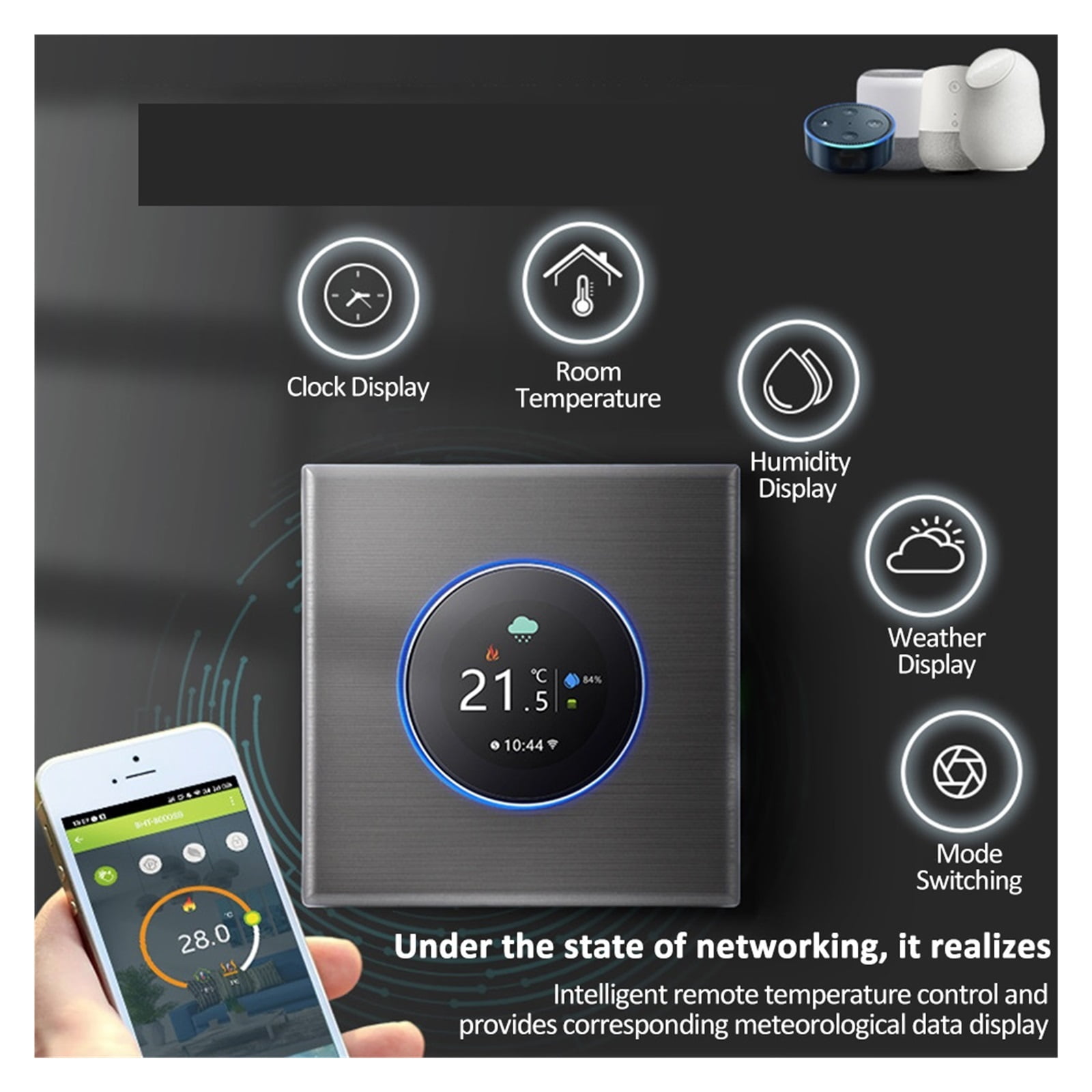 Smart Thermostat Gas Boiler Water Heating Thermostat Backlight/Temperature/Sensor/Time Temperature Calibration Adjustment ,Easy Installation