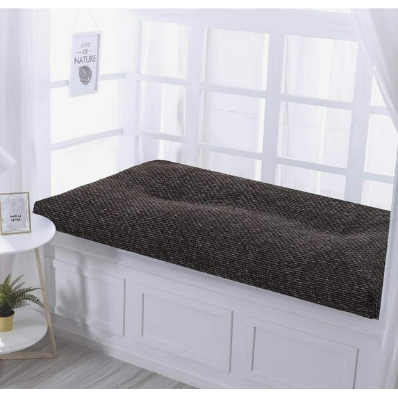 Upholstery Faux Linen Dining Long Chair pads Bench Pad Long Chair Cushion 17x17 inch 17x36 inch 17x42 inch Size adjustable