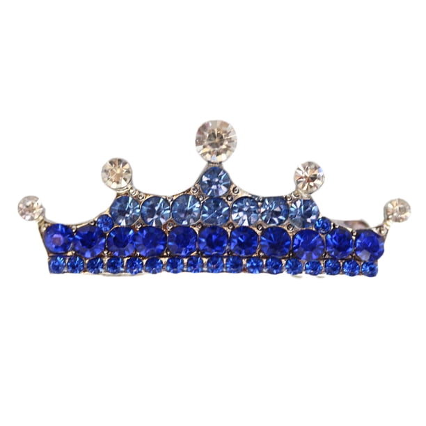 Blue Rhinestone Princess Tierra French Barrette Hair Clip