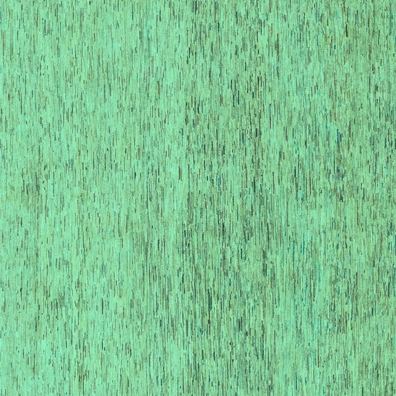 Ahgly Company Machine Washable Indoor Square Abstract Turquoise Blue Modern Area Rugs, 8' Square