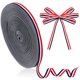 thumbnail image 1 of Cinta de rayas de 1 cm, rollo de 50 m para envolver regalos, bolsas de disfraces, decoración de fiestas y bodas (rojo, blanco y azul marino), 1 of 5
