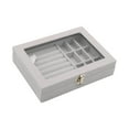 thumbnail image 2 of Joyero Caja Regalo Gran Capacidad Para Pendiente Cumpleaos Boda Gris SM SunniMix Organizador de joyas, 2 of 8