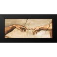 thumbnail image 2 of Michelangelo 14x8 Black Modern Framed Museum Art Print Titled - Creazione di Adamo-particol, 2 of 5