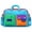 Blue, variant on Dopamine Color Block Expandable Travel Duffle Bag, with Shoe Compartment, Adjustable Shoulder Strap, Large Capacity Gym Tote, for Women's Fitness, Yoga, Short Trips, Weekend Getaways, Daily Travel