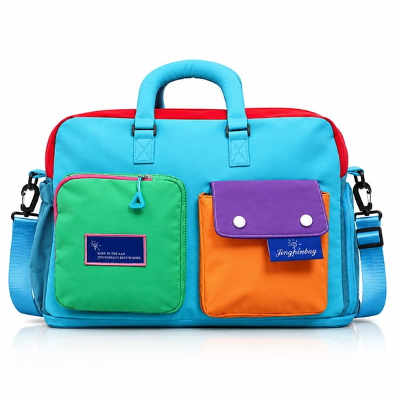 Women's Expandable Travel Duffle Bag with Shoe Compartment - Large Capacity Vibrant Color Block Carry On Gym Tote Bag for Weekend Getaways, Yoga, Fitness & Daily Use-Blue