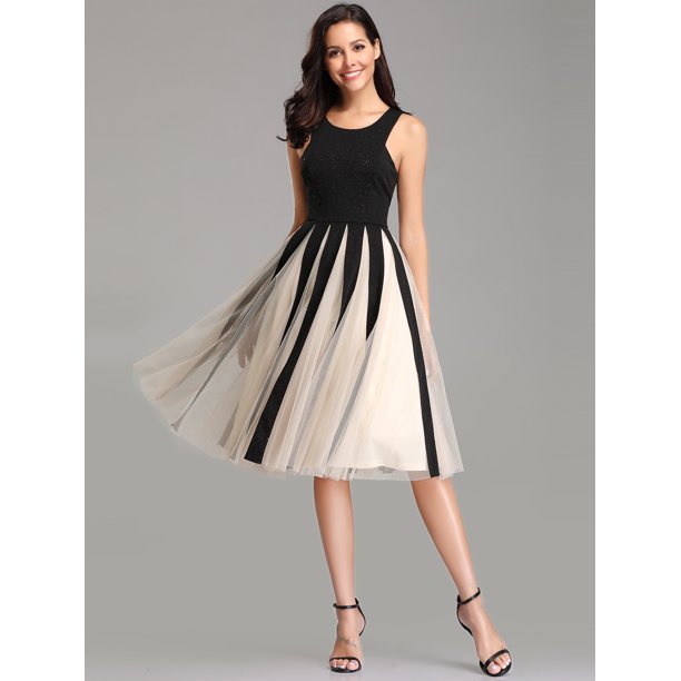 Ever Pretty Ever Pretty Womens Plus Size Knee Length Holiday Party Dresses For Women Black Us18 Walmart Com Walmart Com