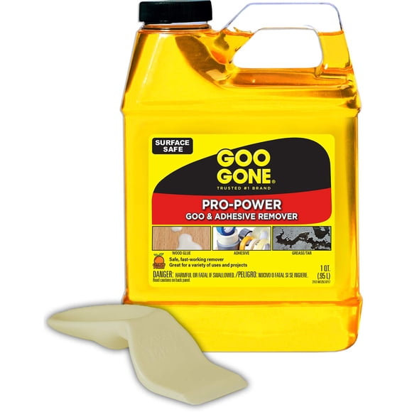 Goo Gone Pro-Power - 32 Onces et Décolleteur d'Autocollants - Dissolvant Adhésif Professionnel Puissant, Enlève Autocollants, Ruban, Graisse et Plus