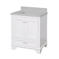 thumbnail image 2 of KBC Nantucket 30" Wood Bathroom Vanity w/ Quartz Stone in White, 2 of 8