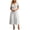 White, variant on Nxznwn Women's Summer Short Sleeve Long Dresses Casual Wrap V-Neck Smocked Elastic Waist A-Line Flowy Party Dress