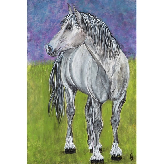 "Cyrus Belgium Horse" Painting Print on Wrapped Canvas