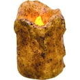 thumbnail image 1 of CWI Gifts 3" x 4" Burnt Ivory Dripped Timer Pillar Candle, 1 of 6