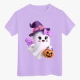 thumbnail image 6 of xaweyi Youth Girls Halloween Casual Tee Crew Neck Short Sleeve Fun Cartoon Graphic Fashion T Shirt, 6 of 8