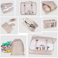 thumbnail image 2 of HSHDLDF cube d'Emballage de Voyage, Ensemble de 8 Pcs cube de Voyage, Sac de Rangement Pliable, Sac de Rangement Léger (Rayé), 2 of 7