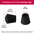 thumbnail image 2 of Rubber Leg Caps End Tip Furniture Feet Protector 10mm 3/8" Inner Dia 40pcs, 2 of 7