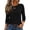 15# Black, variant on Fshiont Dressy Knit Womens Short Sleeve Stretch Crewneck Ribbed T-Shirt Fitted Casual Basic Tops Red L