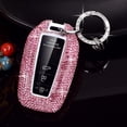 thumbnail image 3 of Key Fob Cover Compatible with Toyota Prius Camry Corolla CHR RAV4 Land Cruiser Highlander Avalon GT86 2017-2026 4 Button Keychain Case Holder Protector,Pink, 3 of 8