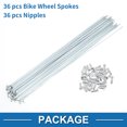 thumbnail image 4 of Unique Bargains 36 Set 14G Bicycle Spokes Bike Wheel Spokes Galvanized Carbon Steel Silver Tone-257mm, 4 of 7